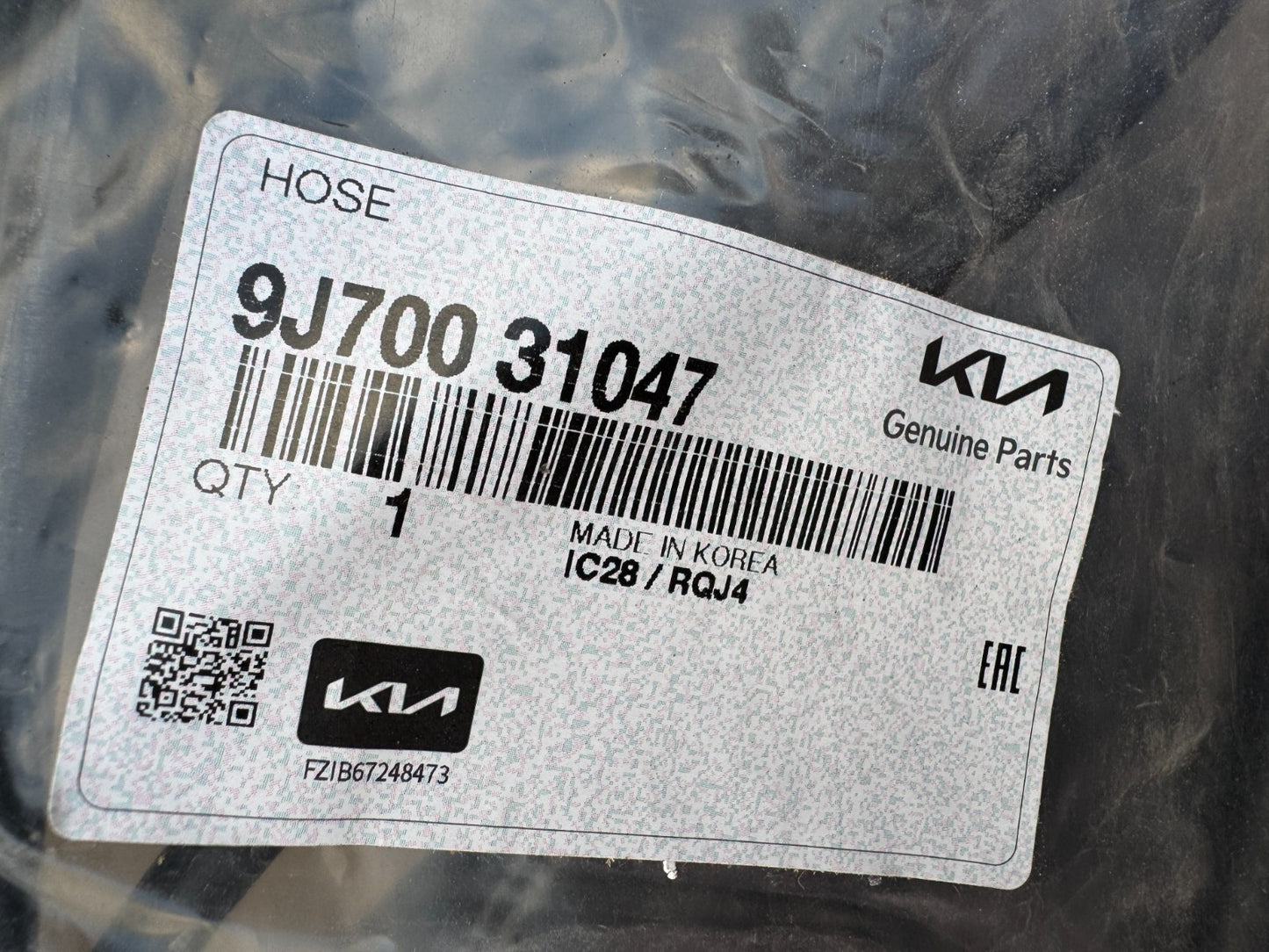 Hyundai Tucson Rear Windshield Washer Hose NX4 MK4 9J70031047 Genuine NEW