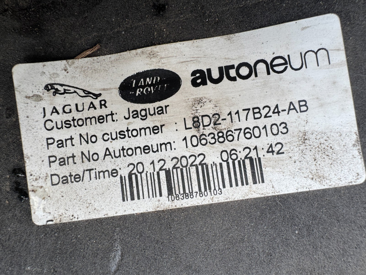 2022 RANGE ROVER EVOQUE L551 Jaguar E-Pace X540 Undertray L8D2-117B24-AB