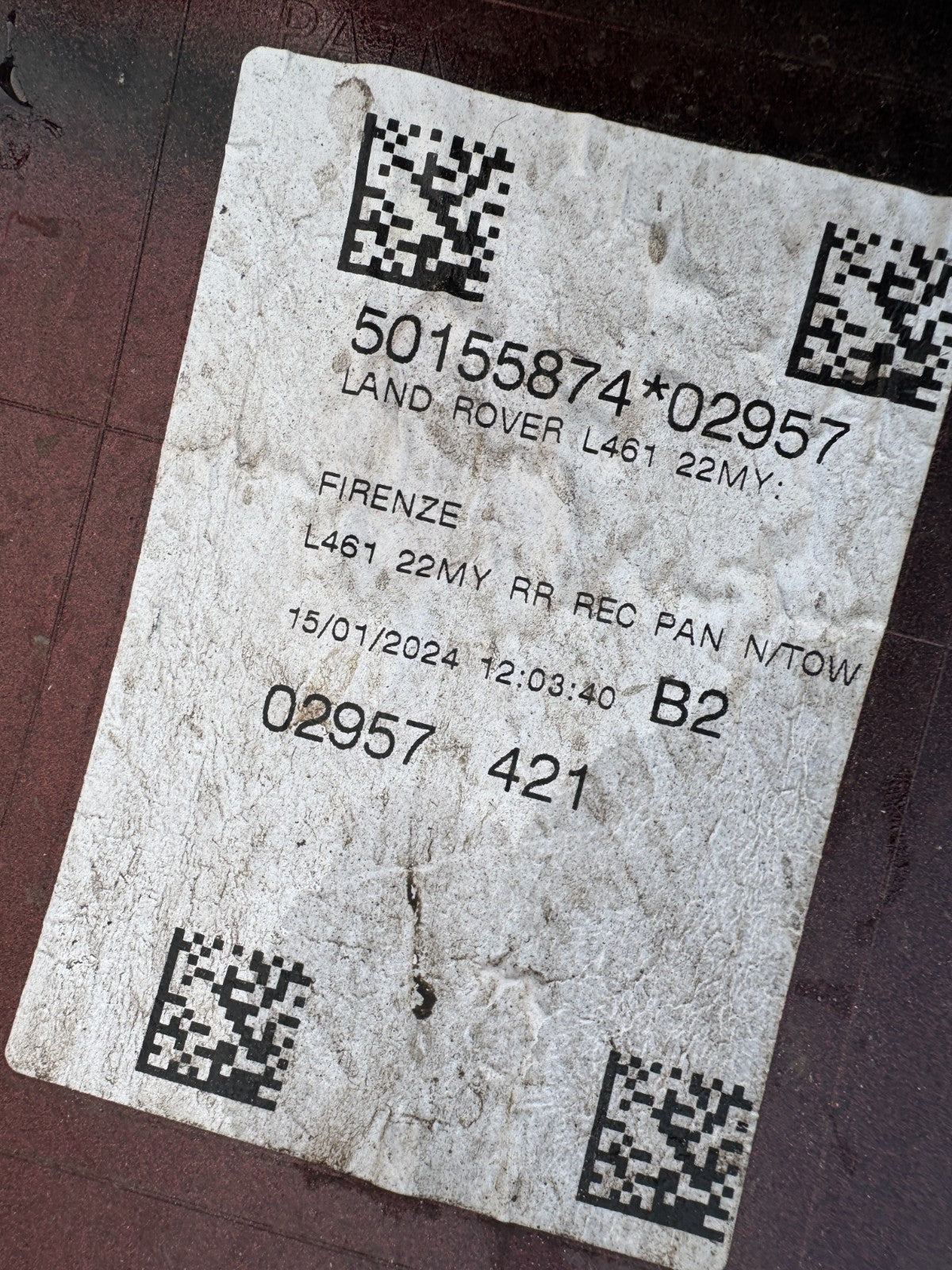 Range Rover Sport rear bumper lower trim 2022-2025 SUV Genuine pn N9X2-17K950-A