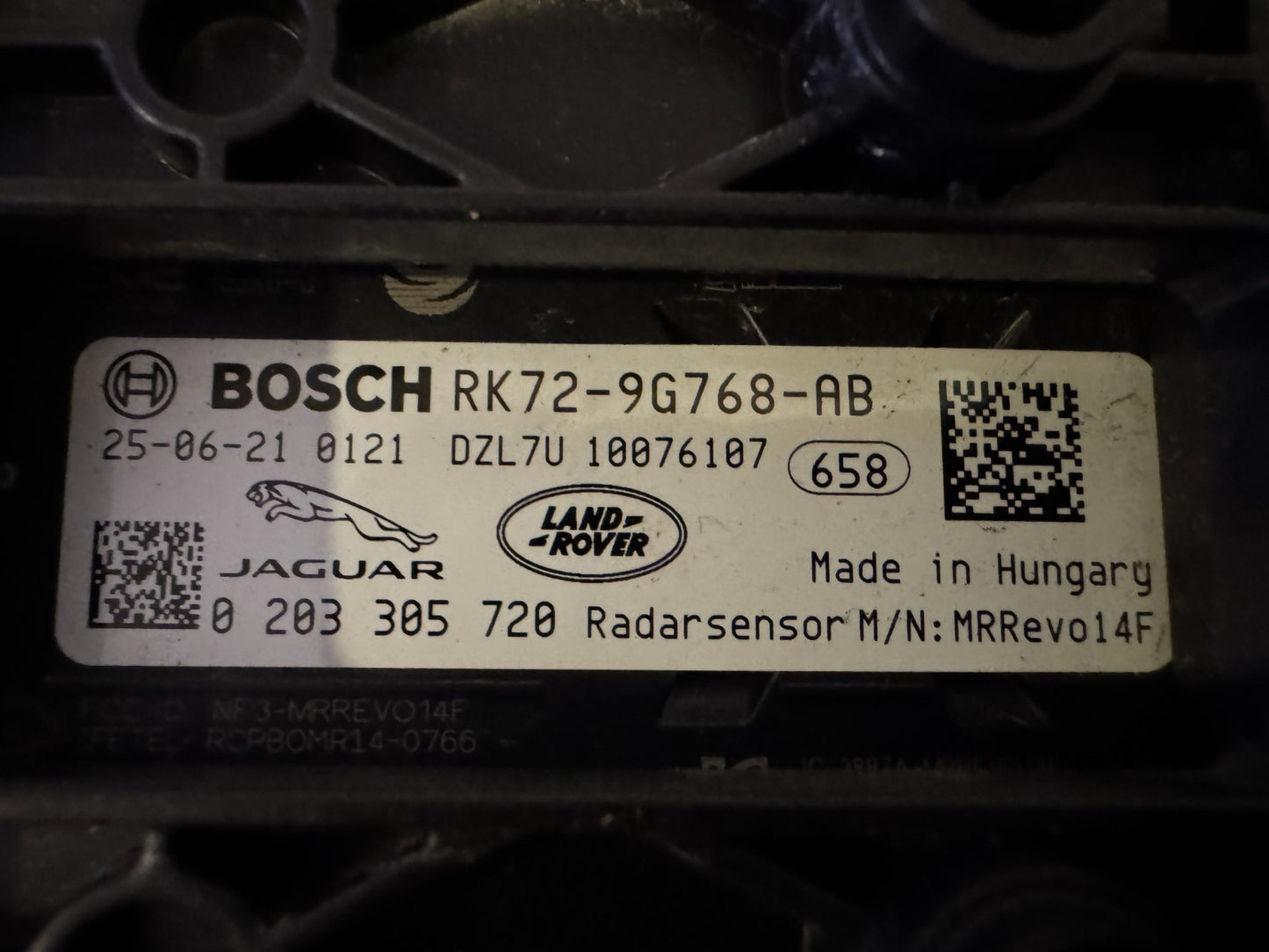 JAGUAR RANGE ROVER  RADAR DISTANCE SENSOR MODULE RK729G768AB