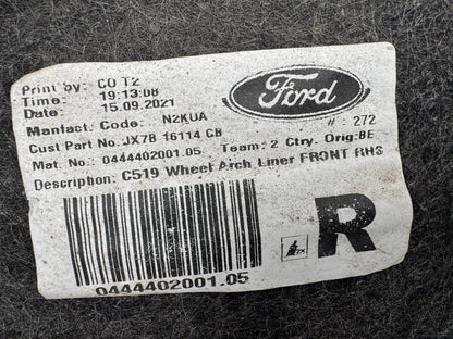 Genuine Ford Focus O/S Front Wheel Arch Liner 2018-On 2481503