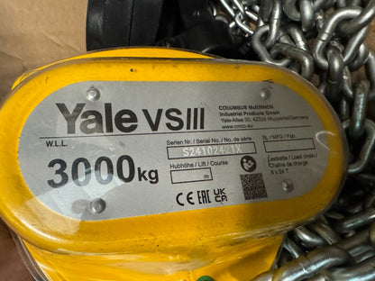 Yale VSIII 3000kg Single Fall Chain Block and Tackle Manual Hoist engine hoist