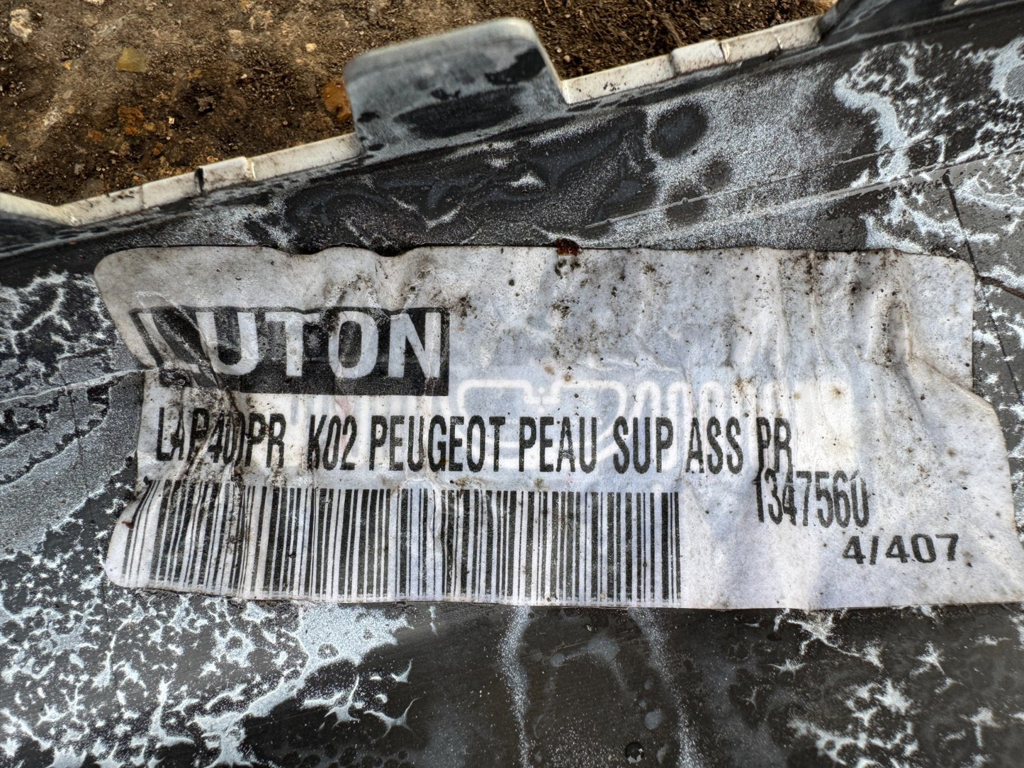 Peugeot Expert 2024 Front Bumper Top Upper Section 9849400680