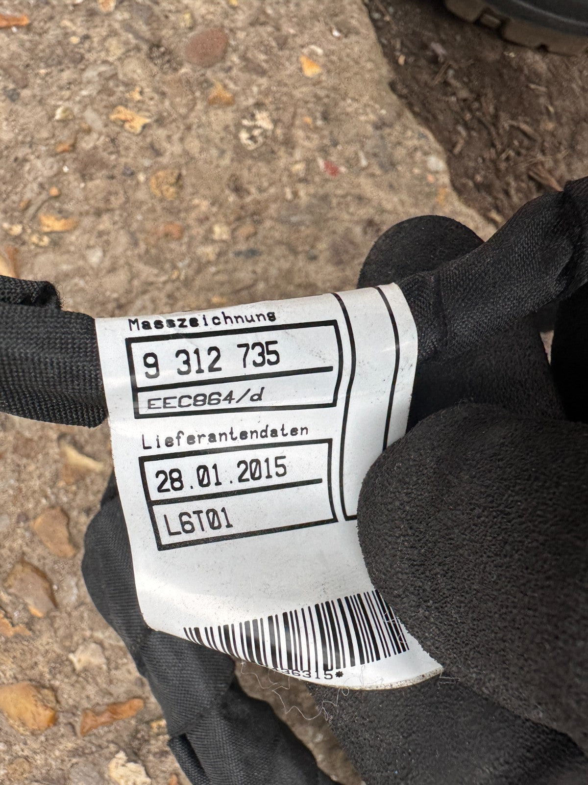 BMW 5 F10 F11 2012 Right or Left rear door wiring loom 9312735