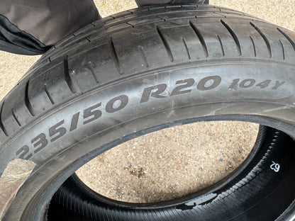 1x 235 50 20 104Y Pirelli P Zero J LR XL Dot:4021 6mm No Repairs Next Day Deliv