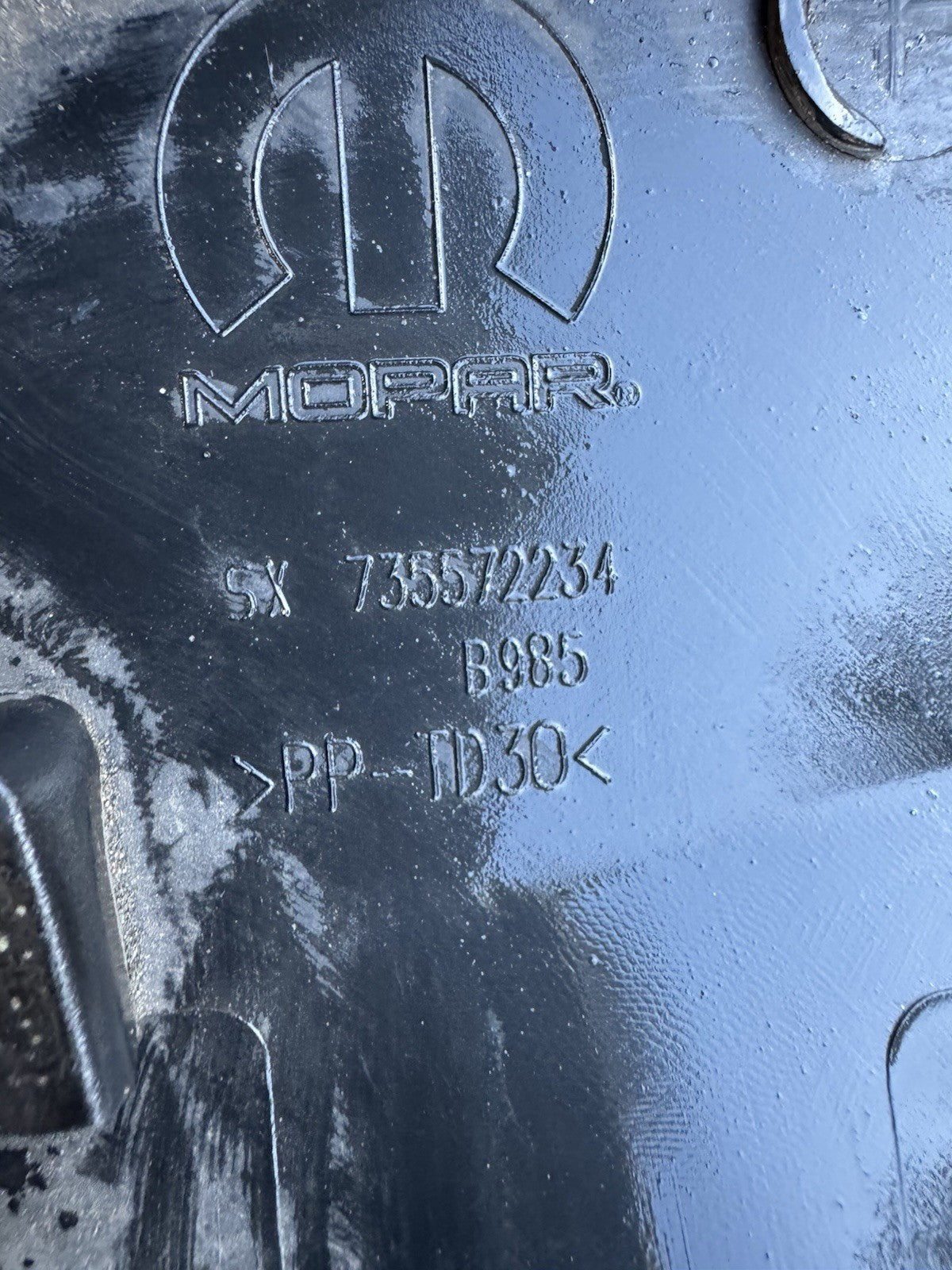 14-18 Fiat 500 Rear Left N/S Wheel Arch Moulding Genuine P/N 735572234 REF F2L25