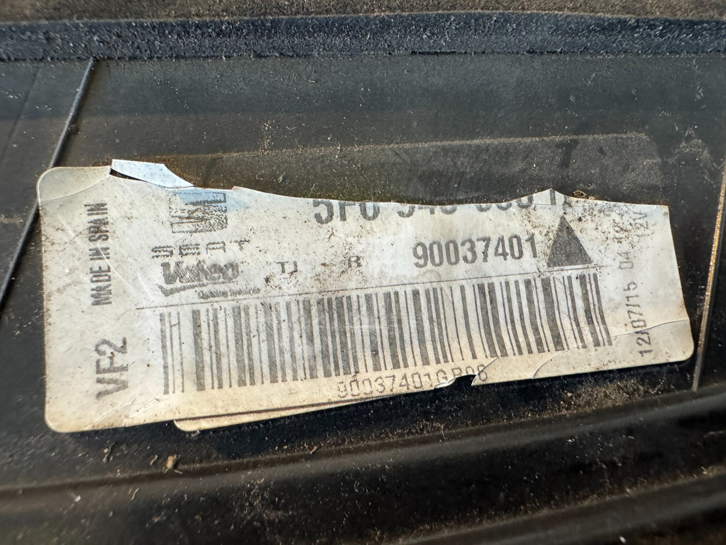 2015 SEAT/CUPRA LEON  1.6TDI(2013-2020) RIGHT INNER TAILLIGHT 5F0 945 307 H