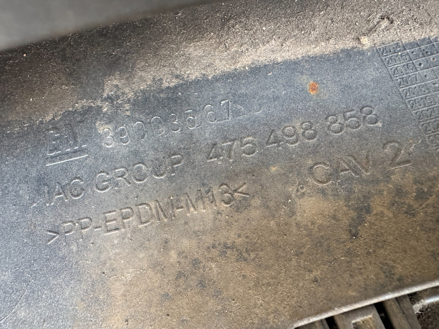 VAUXHALL CORSA E FRONT BUMPER & TRIM 2014 onward GENUINE 13432002 Damaged