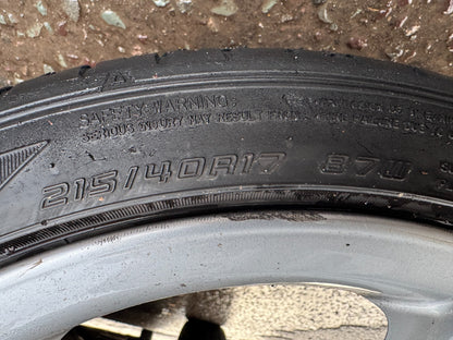 2013 AUDI A1 ALLOY WHEEL WITH TYRE 215 40 17 8X0601025AP