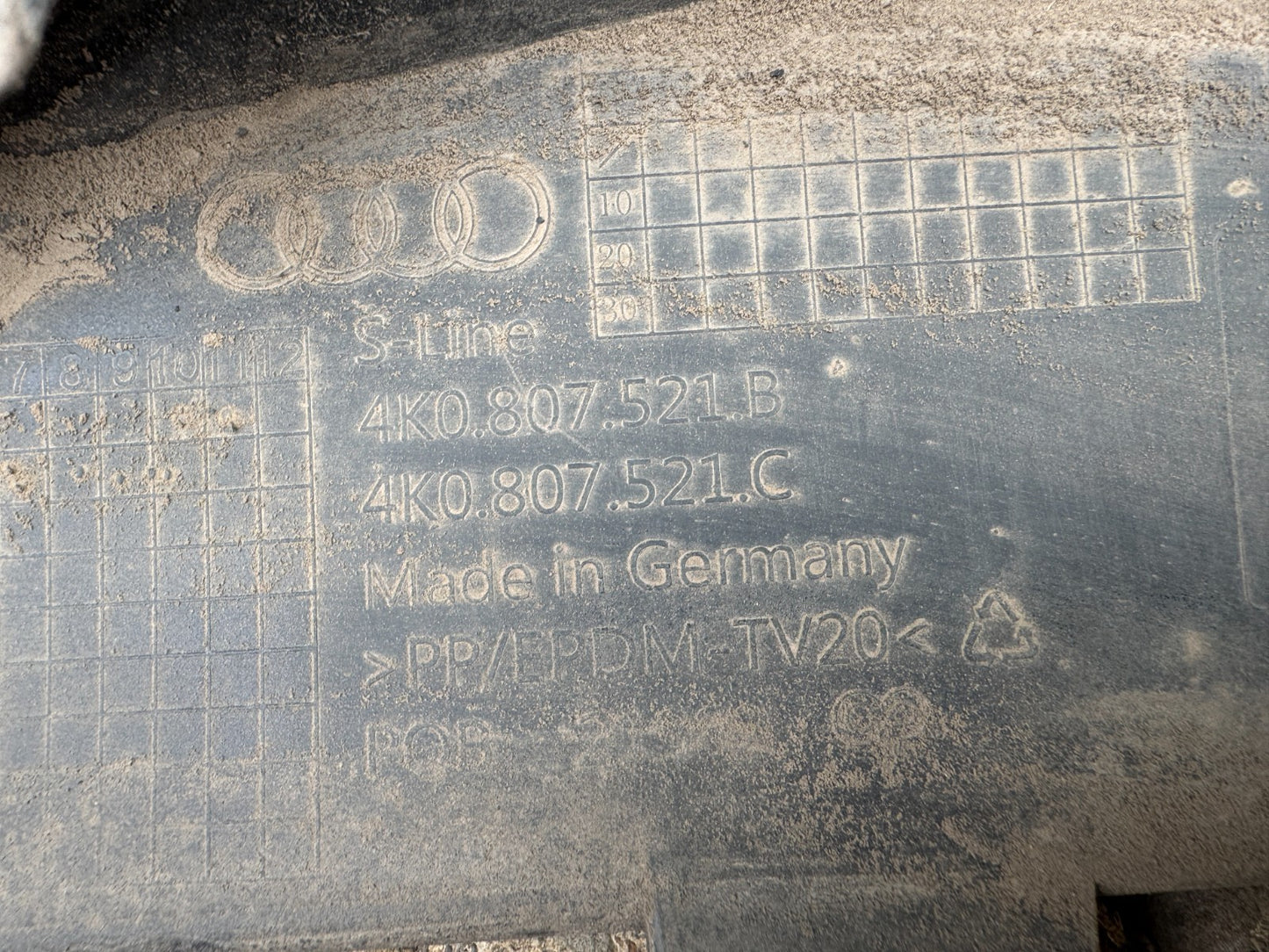 GENUINE AUDI A6 C8 4K0 S-LINE REAR BUMPER DIFFUSER 2018-ON 4K0807521B