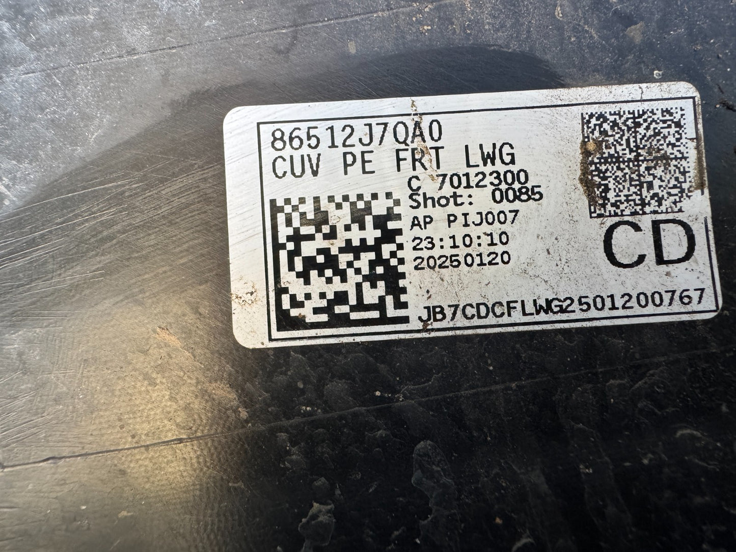 2024 Kia Xceed front bumper trim 2022-2024 Genuine Used Part 86512-J7QA0