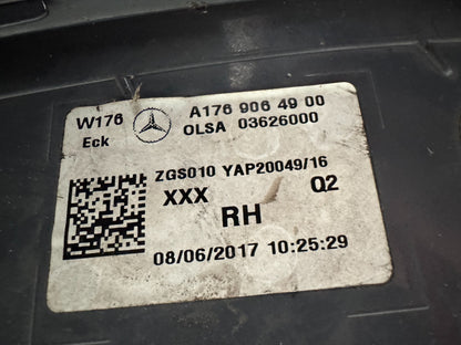 Mercedes Class A W176 Rear Tail Light Lamp Right Tail Lamp A1769064900