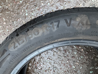 215/50/17 95V Continental Eco Contact 6 XL Dot 4823 6mm 215 50 17 2023 tyre!