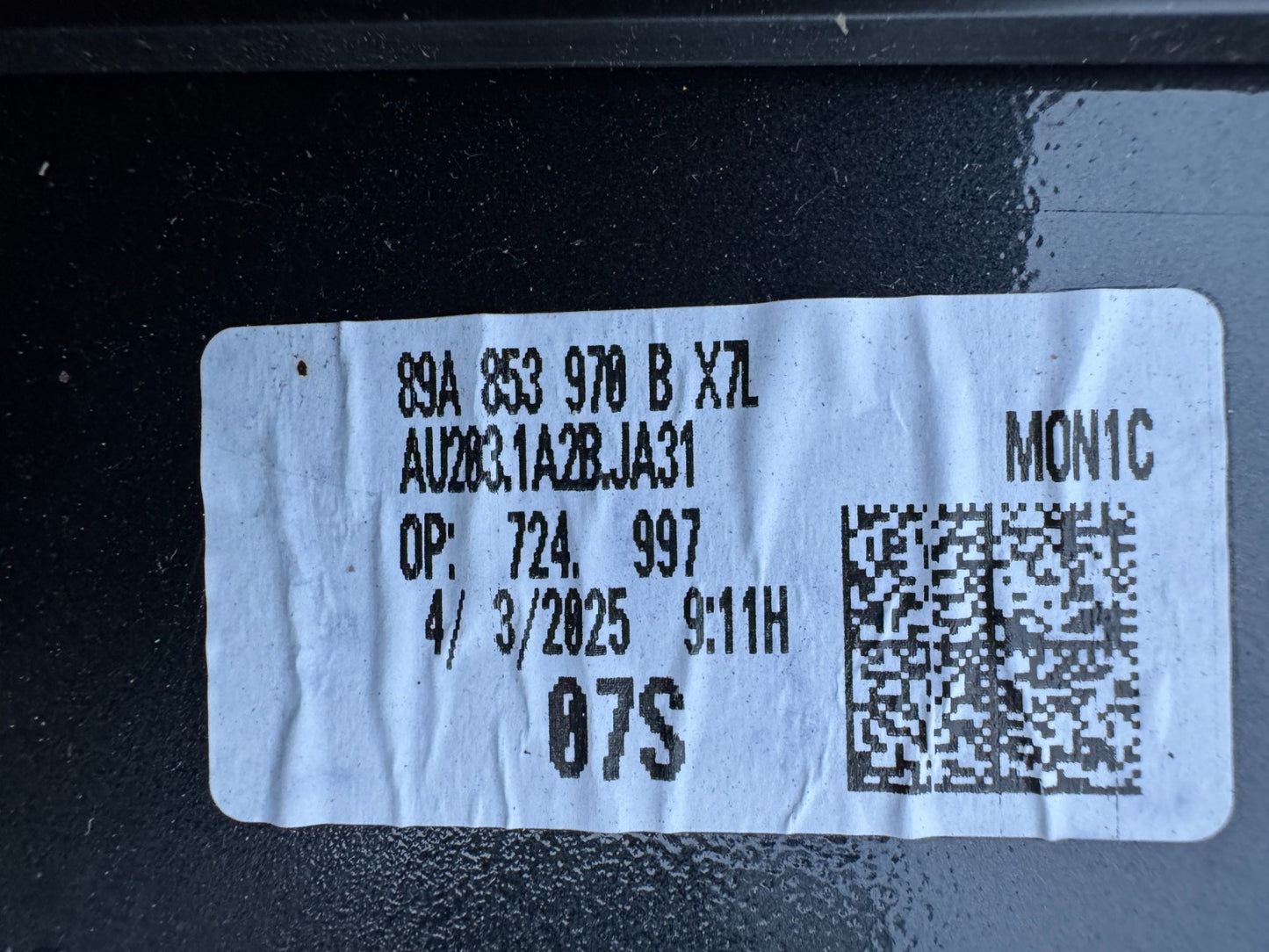 2025 Audi Q4 E-Tron S Line Rear Right Moulding 89A853970B 89A853978B