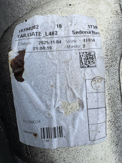 2025 LAND ROVER DISCOVERY 5 L462 BOOT LID TAILGATE SEDONA RED