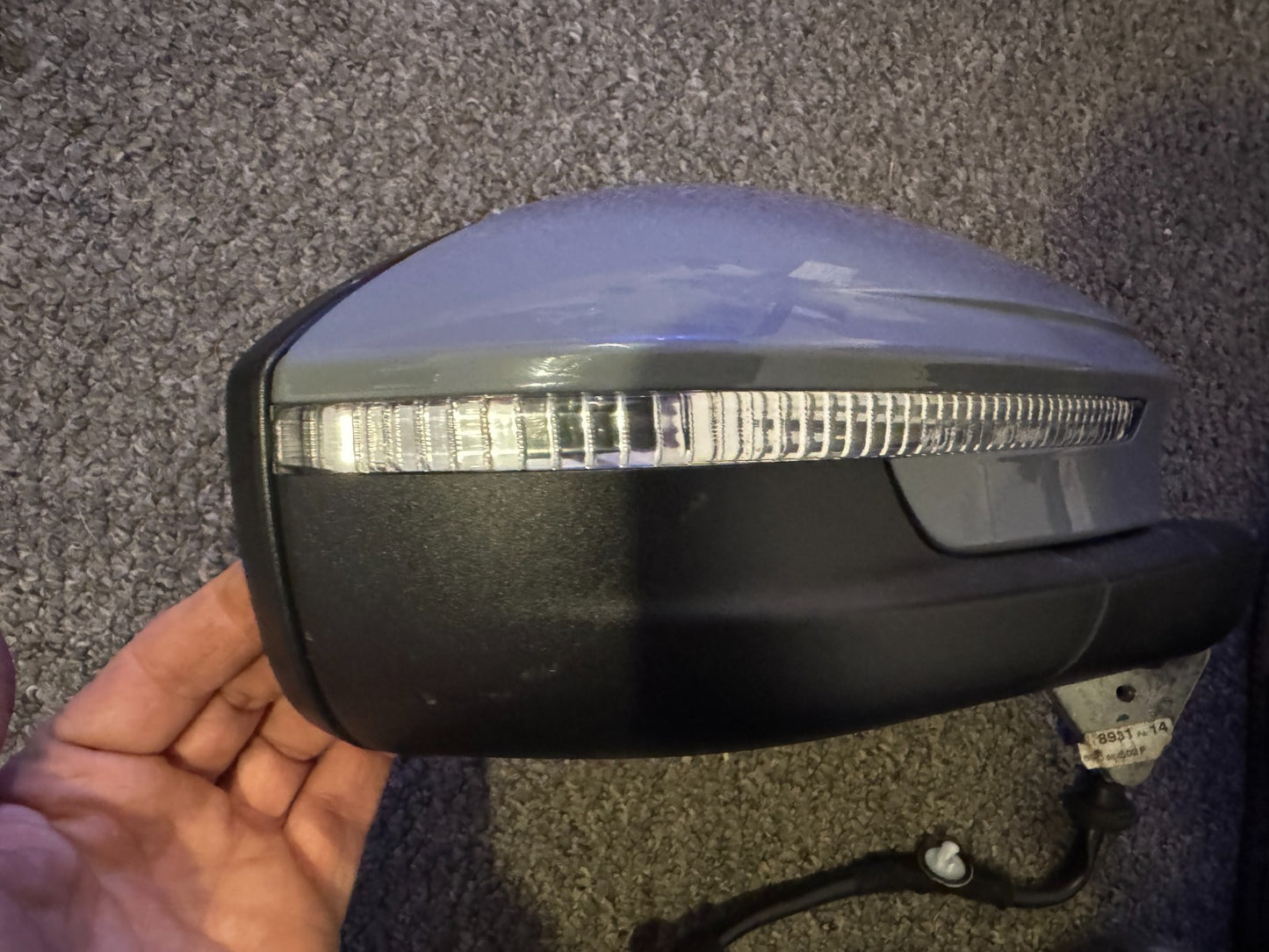 2025 AUDI Q4 E-TRON RIGHT WING DOOR MIRROR GREY POWER FOLD  89C857502F Damaged