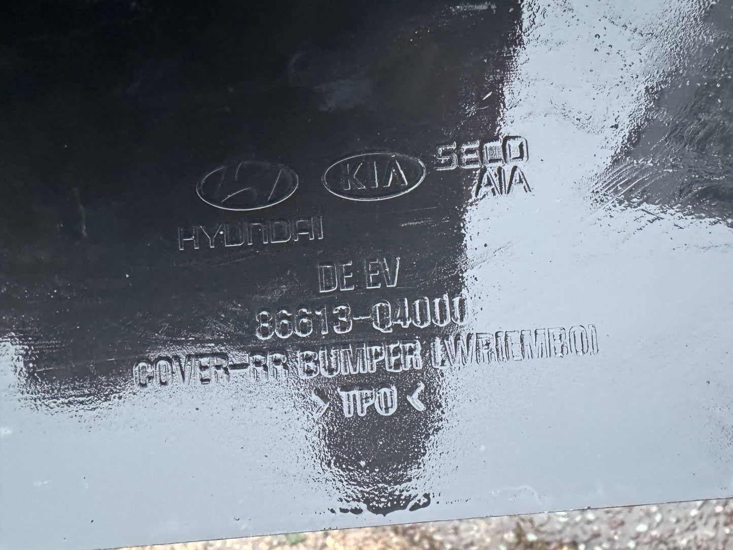 GENUINE HYUNDAI KONA HYBRID 2021-2023 REAR BUMPER LOWER SECTION 86613-Q4000