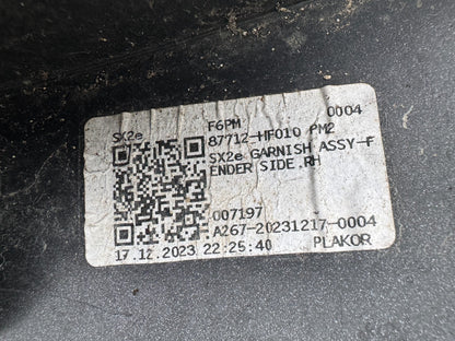 Hyundai Kona II SX2 2023 Front Right wing fender trim molding 87712HF010