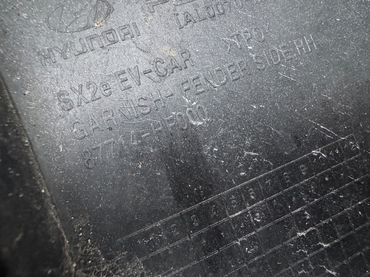 Hyundai Kona II SX2 2023 Front Right wing fender trim molding 87712HF010