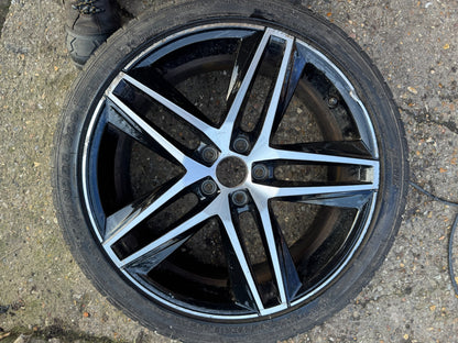 SEAT IBIZA FR MK5 DIAMOND CUT BLACK 18" ALLOY WHEEL RIM 6F0601025E GENUINE X1