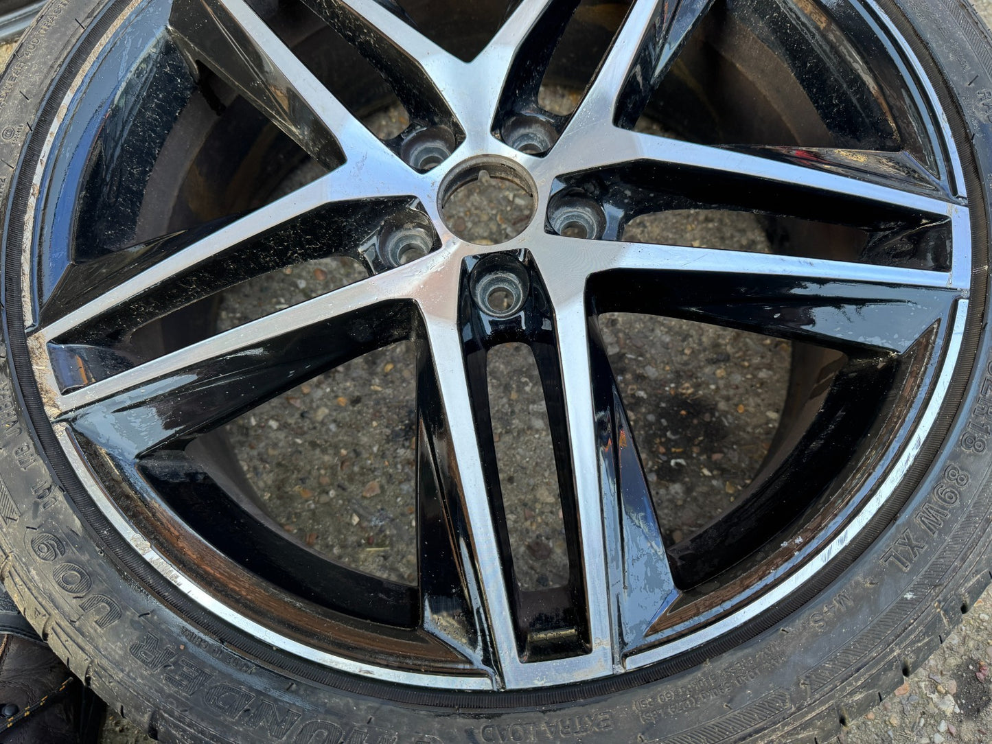 SEAT IBIZA FR MK5 DIAMOND CUT BLACK 18" ALLOY WHEEL RIM 6F0601025E GENUINE X1