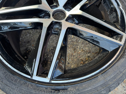 SEAT IBIZA FR MK5 DIAMOND CUT BLACK 18" ALLOY WHEEL RIM 6F0601025E GENUINE X1