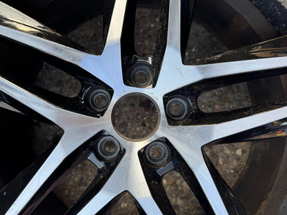 SEAT IBIZA FR MK5 DIAMOND CUT BLACK 18" ALLOY WHEEL RIM 6F0601025E GENUINE X1