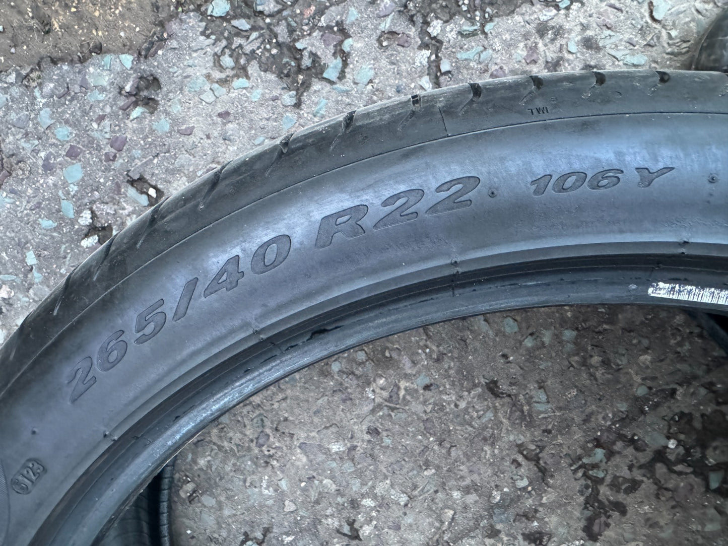 1x 265/40R22 106Y XL PIRELLI P ZERO 6mm LATE 2023 TESTED (2 available)