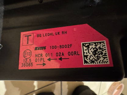 NISSAN QASHQAI (J12) 2021-2024 LED RIGHT HEADLIGHT 100-8D02F DAMAGED