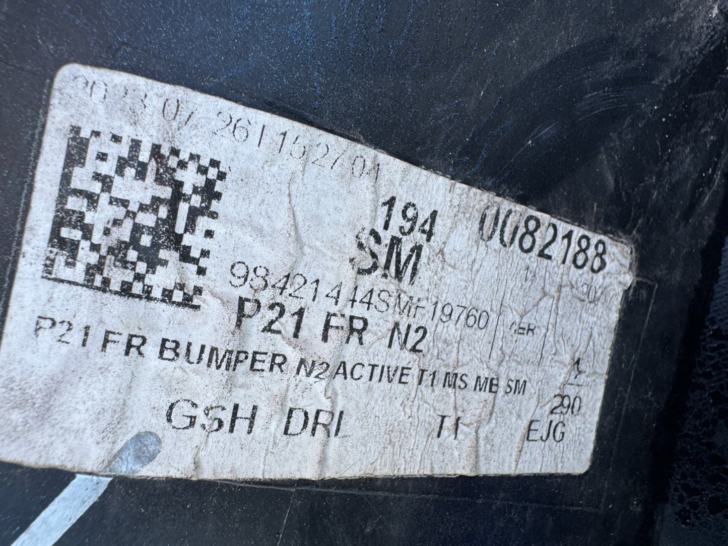 2023 PEUGEOT 208 FACELIFT FRONT BUMPER 2020 ON GENUINE PART 9823210280