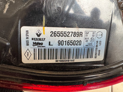 2019 GENUINE RENAULT KADJAR HA ,HL TAILLIGHT (LEFT OUTER) 265552789r