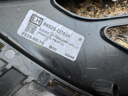 Genuine Hyundai Cover-Front Fog Lamp left  | 86525D7530 2018on