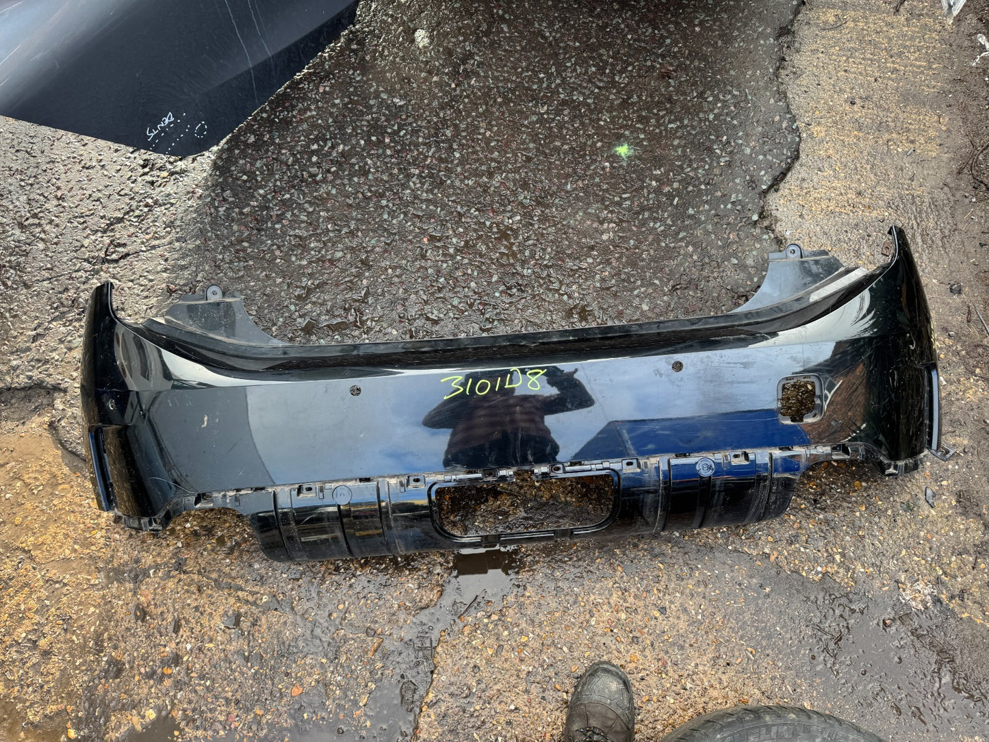 Mini Cooper Rear Bumper Genuine Black F66 2024 - 2025 Scratched NO PDC BRACKETS