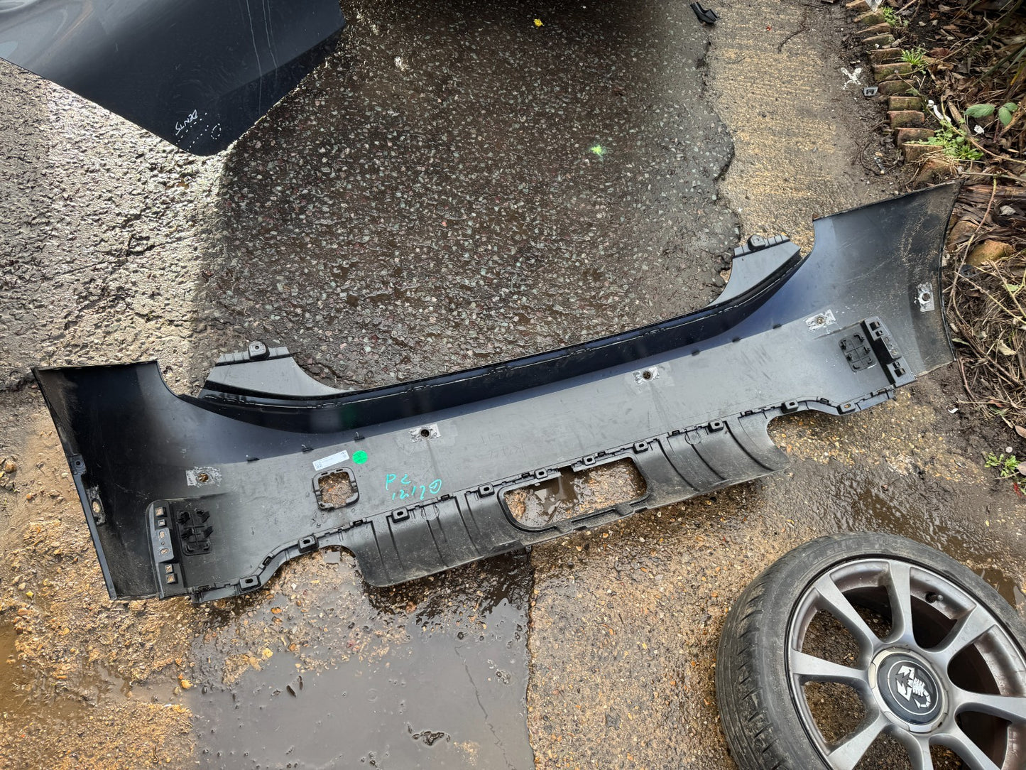 Mini Cooper Rear Bumper Genuine Black F66 2024 - 2025 Scratched NO PDC BRACKETS