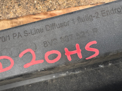 AUDI A3 S-LINE REAR BUMPER LOWER SPOILER DIFFUSER 2016 17 18 HATCHBACK