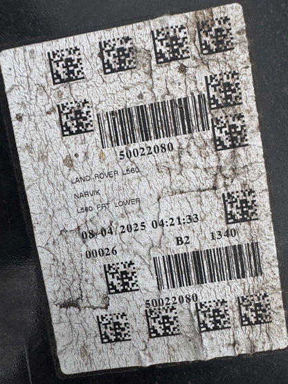 2025 RANGE ROVER VELAR L560 2017-ON FRONT BUMPER UNDER TRAY J8A217F775BC