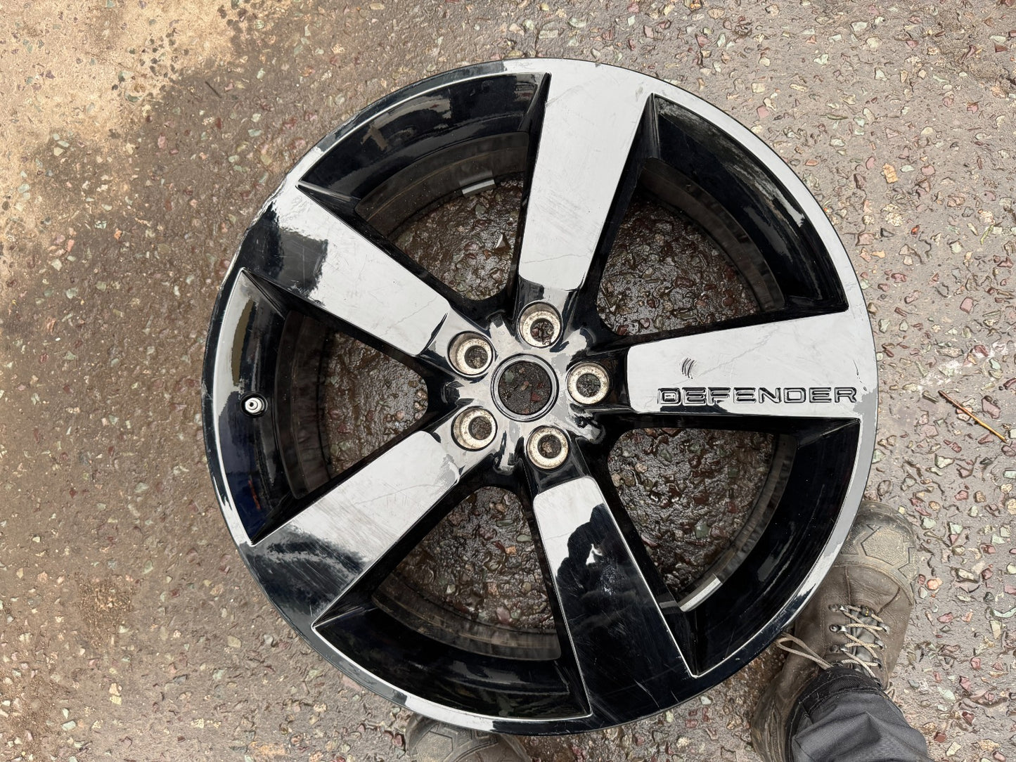 LAND ROVER DEFENDER GLOSS BLACK 22" ALLOY WHEEL STYLE 5098 LR146244 GENUINE X1
