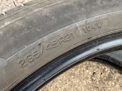 265/45/R21 104W Michelin latitude Tour HP M&S JLR Tyre 6mm PUNCTURED 265 45 21