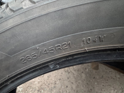 265/45/R21 104W Michelin latitude Tour HP M&S JLR Tyre 6mm 265 45 21 2024 tyre