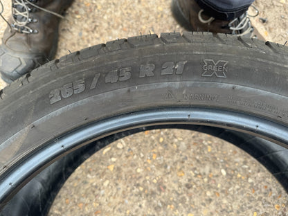 265/45/R21 104W Michelin latitude Tour HP M&S JLR Tyre 6mm PUNCTURED 265 45 21