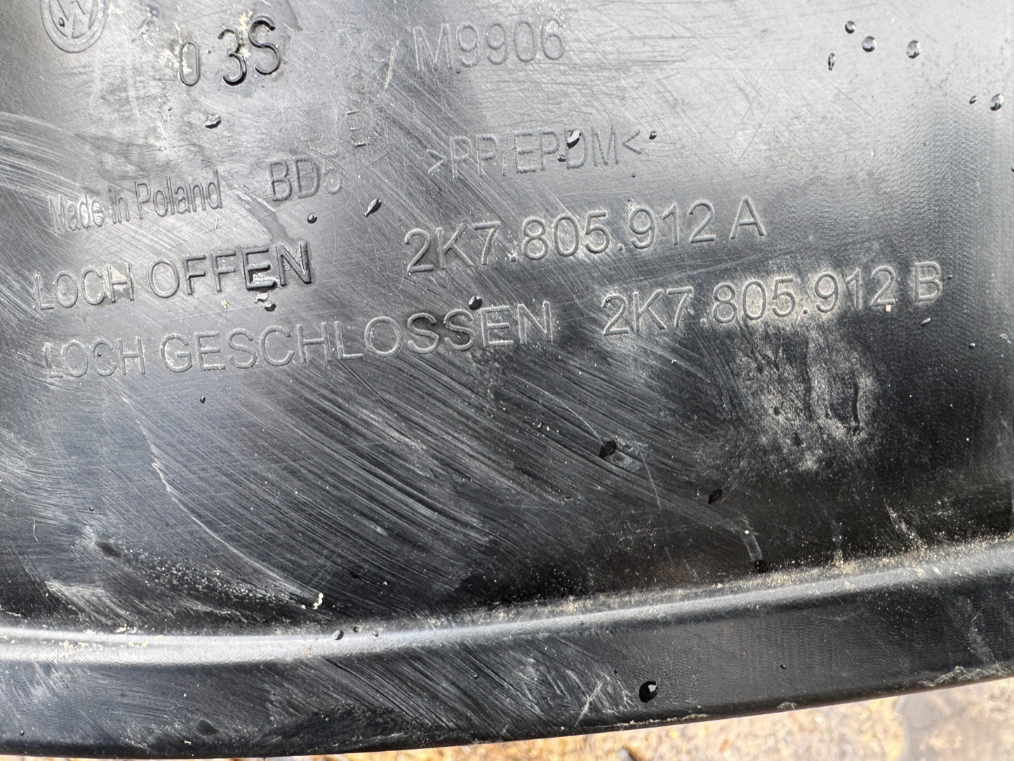 2024 VW CADDY MK5 MAXI SPLASHGUARD FRONT DRIVER SIDE RIGHT 2K7805912A