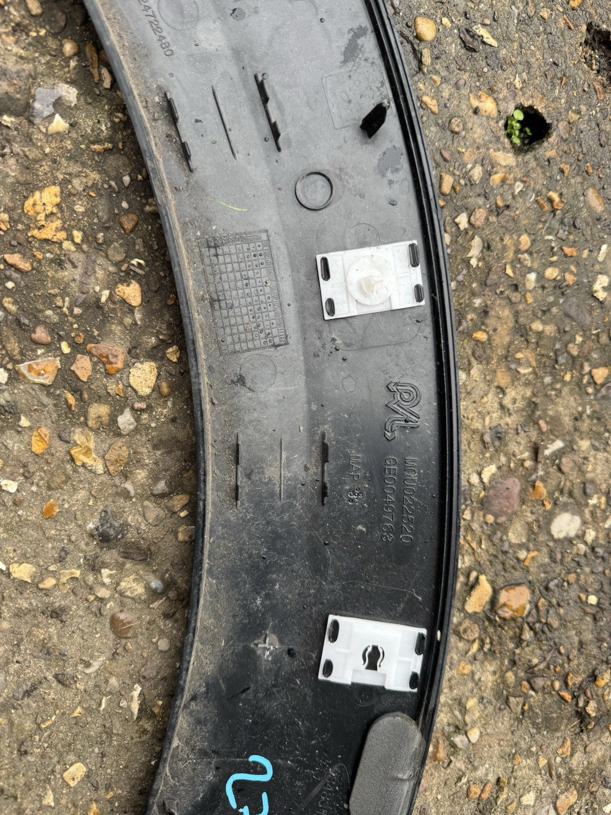 PEUGEOT E-208 WHEEL ARCH TRIM REAR RIGHT 2019-2024 9824722480