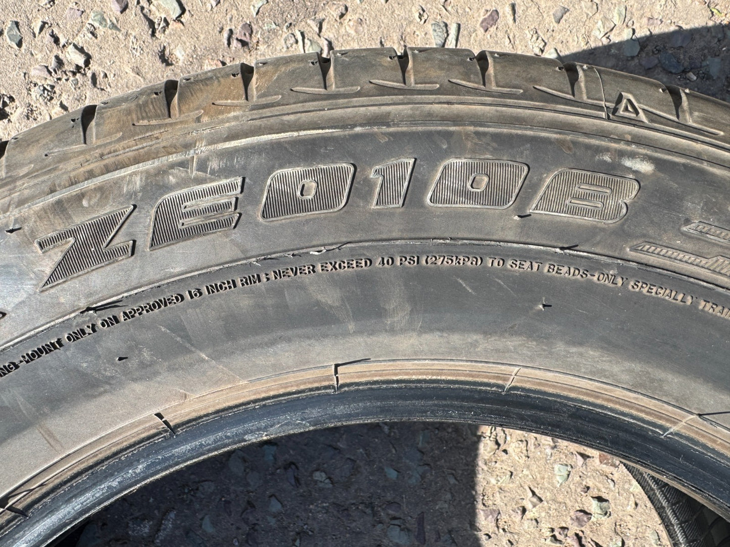 205/65/16 95H Falken Ziex ZE010B used CAR SUV MPV tyre 7mm DOT 1124