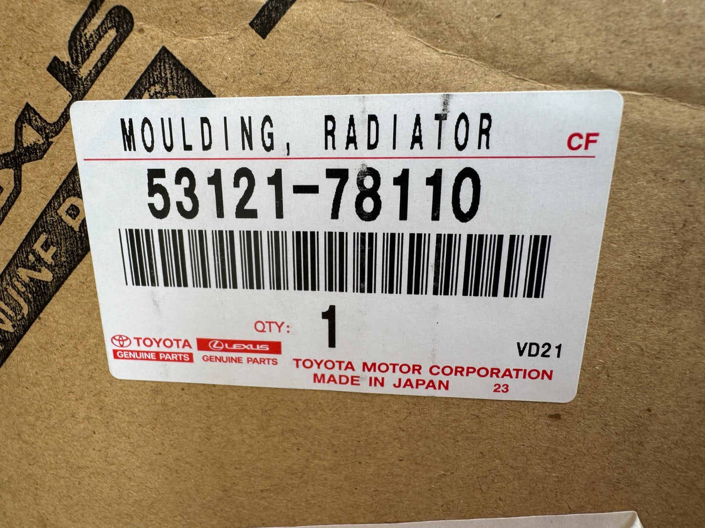 Genuine NEW Lexus NX Radiator Grille Moulding Surround, Radiator G | 53121-78110