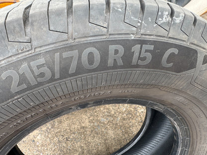 1x 215 70 15C  109/107S  Continental Van Contact Eco 2157015C  215/70/15C 8.5mm!