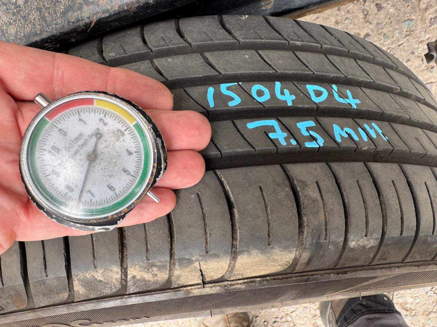 1x 185 55 15 86H XL - Kumho Ecowing ES01 KH27 - Tyre Only 7.5mm no repairs