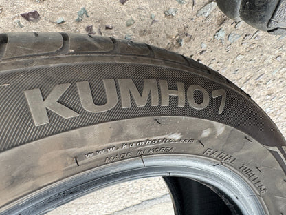 1x 185 55 15 86H XL - Kumho Ecowing ES01 KH27 - Tyre Only 7.5mm no repairs