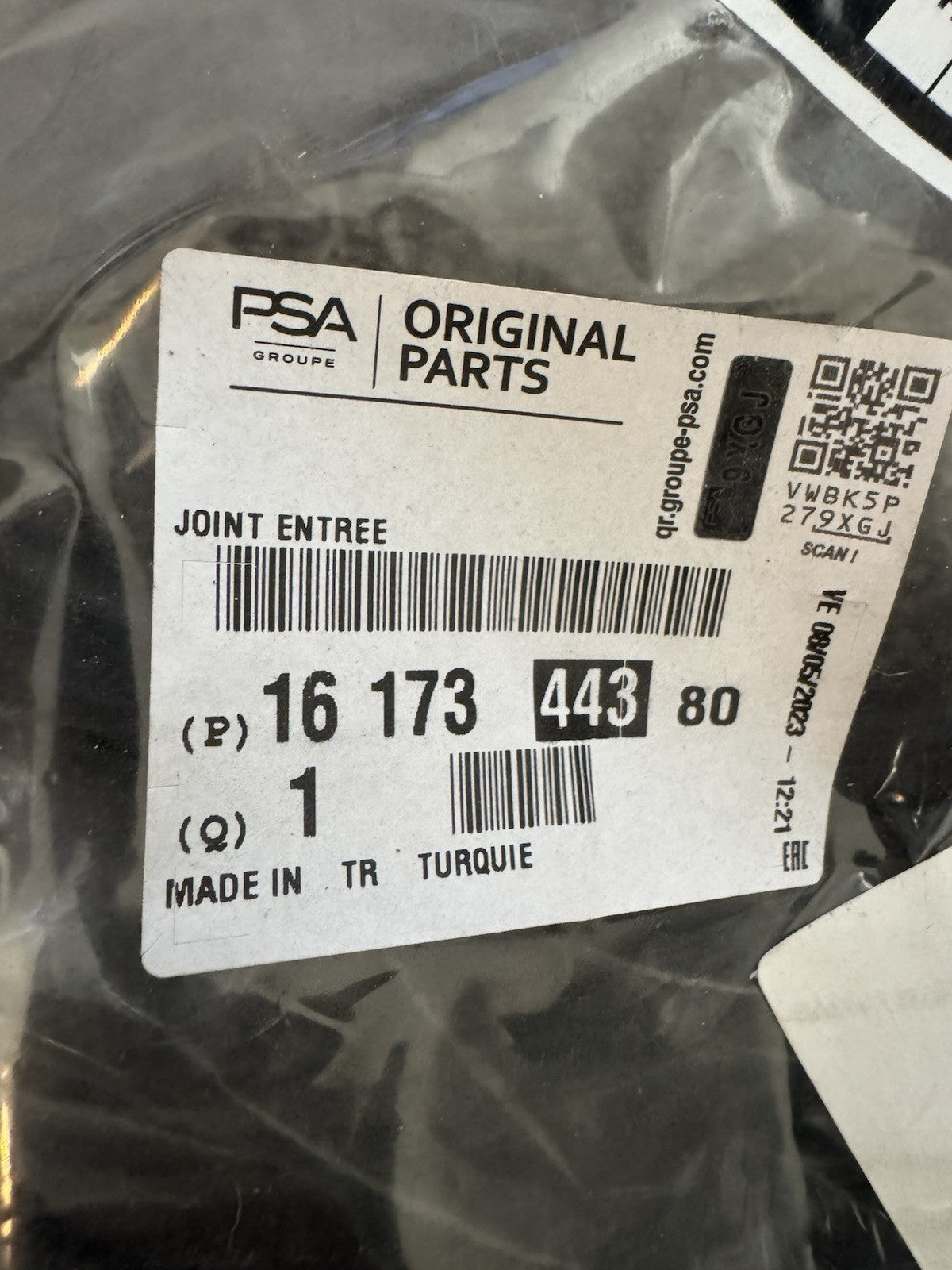 Genuine Peugeot Inlet Seal | 1617344380