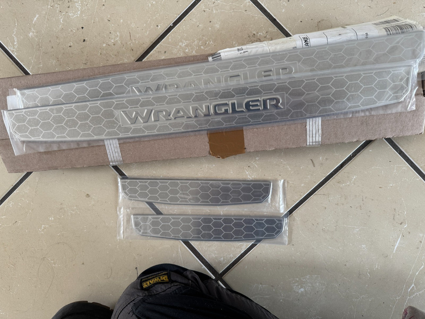 Genuine 2018-2023 Jeep Wrangler JL (4-door) Mopar Door Sill Guards 82215396AB