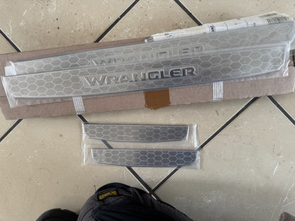 Genuine 2018-2023 Jeep Wrangler JL (4-door) Mopar Door Sill Guards 82215396AB